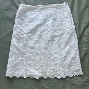 Cleo White Lace Midi Skirt